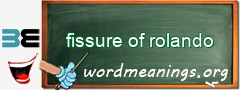 WordMeaning blackboard for fissure of rolando